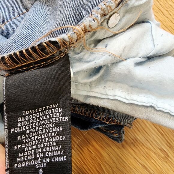 1822 Denim Jeans Womens 6 Taylor Skinny Stretch Cuffed Cropped Hippie Blue 28x24 - Picture 4 of 11